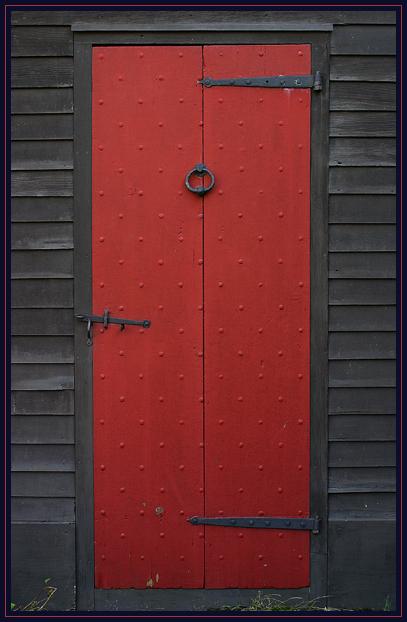 A door on a 17th century house in Saugus, Massachusetts (US). This is on the site of the Saugus Iron Works, the first iron foundry in North America.